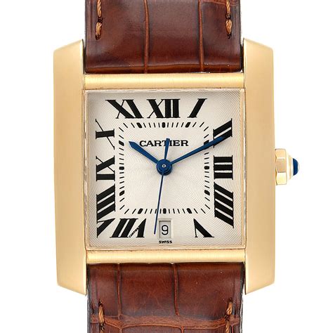 cartier tank francaise gold mens|cartier tank francaise large.